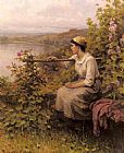 Daniel Ridgway Knight Resting In The Garden painting